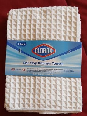 Clorox White Bar Mop Kitchen Towels - 2 Pack